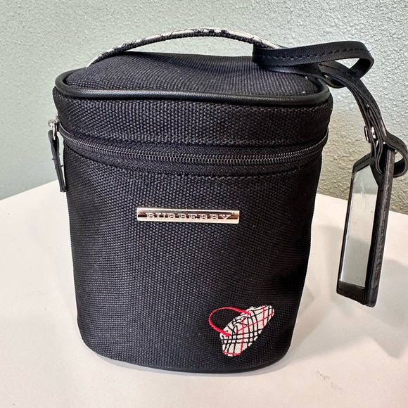 Burberry Bag Vanity Makeup
Pouch Black Plaid Embroidery
Plate Ladies Nylon - Picture 2 of 10